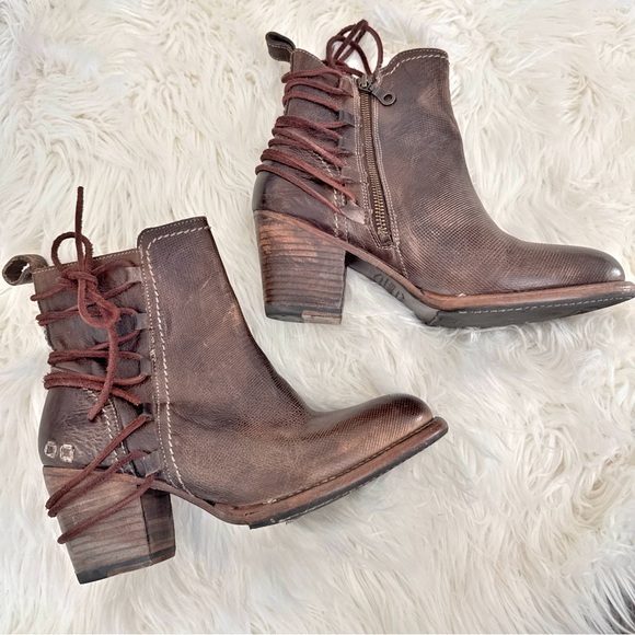Bed Stu Shoes - Bed Stu Distressed Brown Ankle Boots